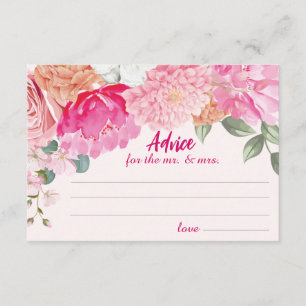 Blush pink Floral Bridal Shower Games Enclosure Card