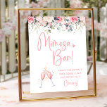 Blush Pink Floral Bridal Shower Mimosa Bar Sign<br><div class="desc">Enhance your bridal brunch with our Blush Pink Floral Bridal Brunch Mimosa Bar Sign. This elegant mimosa bar sign adds a touch of sophistication to your bridal shower decor. With its blush flowers and watercolor floral design, it complements the floral bridal shower theme perfectly. This mimosa bar sign will set...</div>