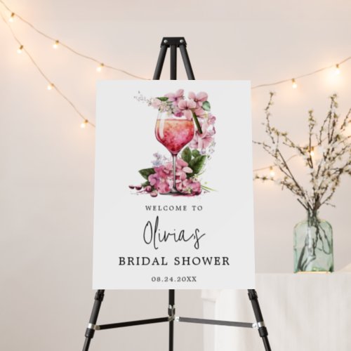 Blush Pink Floral Bridal Shower  Welcome Sign
