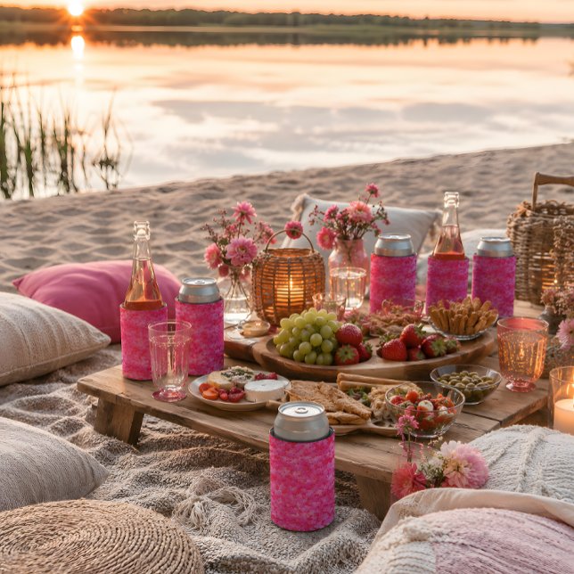 Blush Pink Floral Can Cooler (Creator Uploaded)