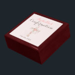 Blush pink floral confirmation cross name  gift bo gift box<br><div class="desc">Modern confirmation gift box with a floral cross on an elegant blush pink background and a hand lettered script name. Personalize with name,  text and date.</div>