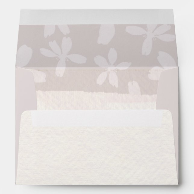 Blush Pink Floral Cute Envelope (Back (Bottom))