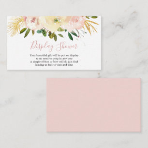 Blush Pink Floral Elegant Baby Shower Enclosure Card