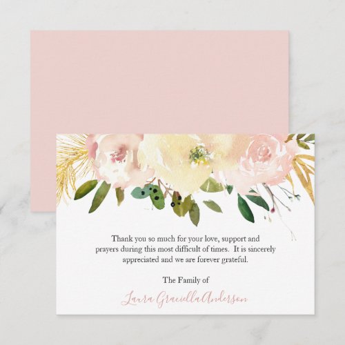 Blush Pink Floral Elegant Funeral