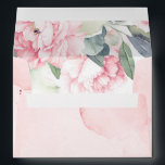 Blush Pink Floral Elegant Vintage Envelope<br><div class="desc">Pink flowers and greenery vintage envelopes</div>