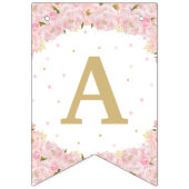 Blush Pink Floral Elephant Birthday Baby Shower Bunting Flags | Zazzle