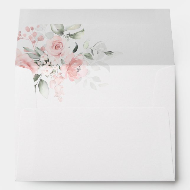 Blush pink floral Envelope (Back (Bottom))