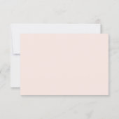 Blush Pink Floral Geometric Botanical Wedding Thank You Card (Back)