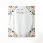 Blush Pink Floral Geometric Bridal Shower Backdrop