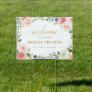Blush Pink Floral Geometric Bridal Shower Welcome  Sign