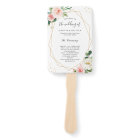 Blush Pink Floral Geometric Frame Wedding Program