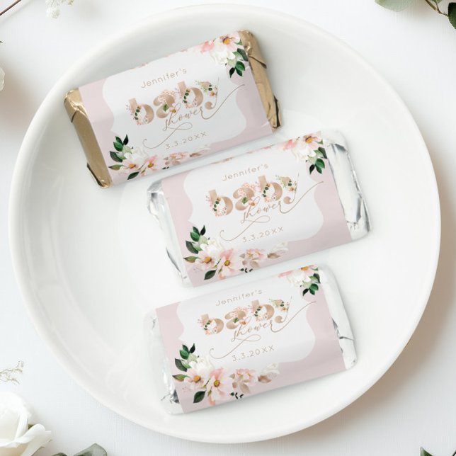 Blush pink floral girl baby shower Bracket Hershey's Miniatures (Creator Uploaded)