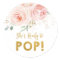 Blush Pink Floral Gold She's Ready to Pop
