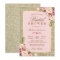 Blush Pink Floral Gold Sparkles Bridal Shower