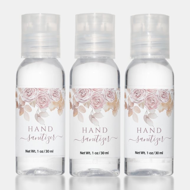 Blush Pink Floral Hand Sanitizer (Set)