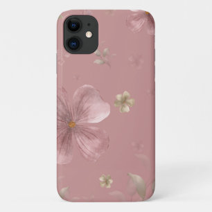 Blush pink floral iphone 11 case