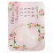 Blush Pink Floral Milestone Baby Blanket on Pink