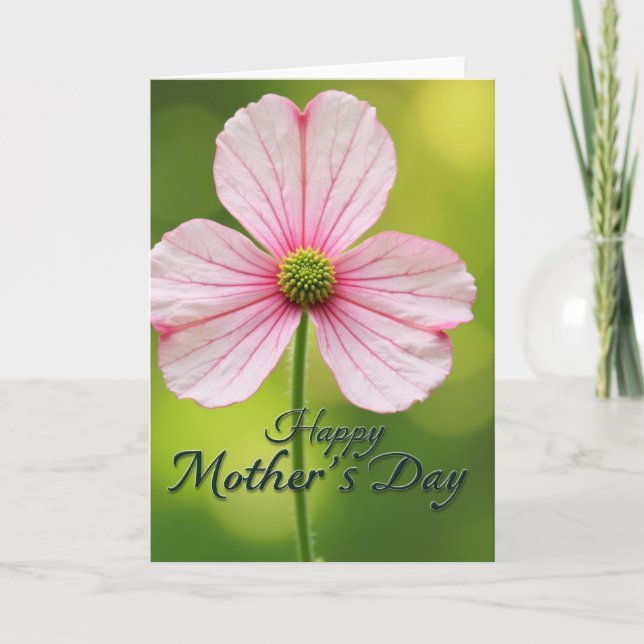 Blush Pink Floral Mothers Day Card (Front)
