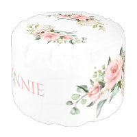 Blush Pink Floral Name Elegant Nursery