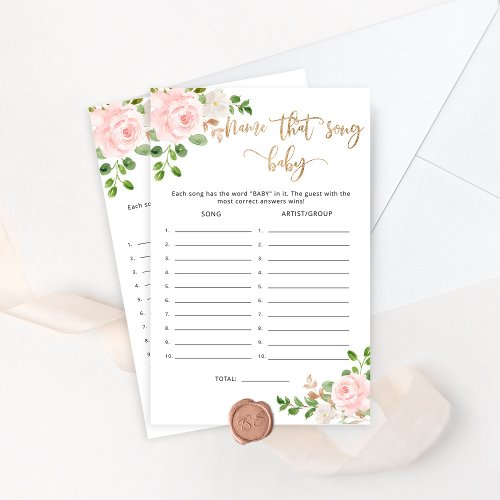 Blush pink floral name that song baby game