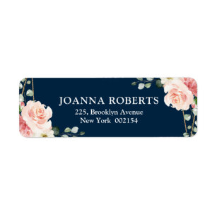 Peach Floral Rectangle Wedding Stickers & Labels - 70 Results