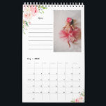 Blush Pink Floral Photo Calendar With Notes<br><div class="desc">Elegant blush pink watercolor floral bouquets,  family photo calendar. Calendar features,  monthly photos with writing area for notes.</div>