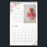 Blush Pink Floral Photo Calendar With Notes<br><div class="desc">Elegant blush pink watercolor floral bouquets,  family photo calendar. Calendar features,  monthly photos with writing area for notes.</div>