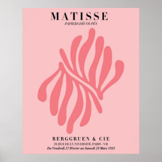 Blush Pink Floral Poster | Matisse Style Wall Art