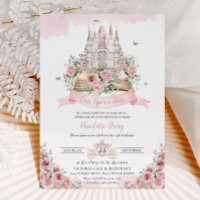 Blush Pink Floral Princess Castle Storybook 