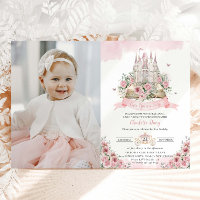 Blush Pink Floral Princess Castle Storybook Photo