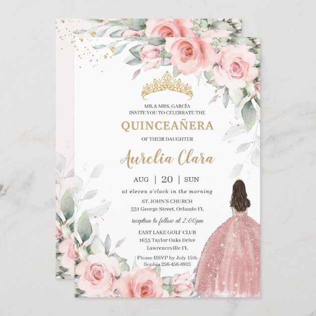 Princess quinceanera outlet invitations