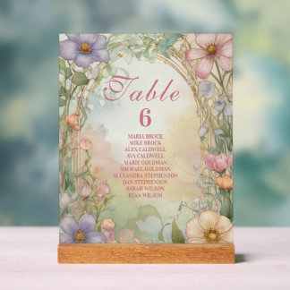 Blush Pink Floral Quinceanera Celebration Acrylic Sign