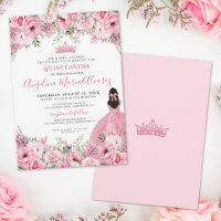 Blush Pink Floral Quinceanera