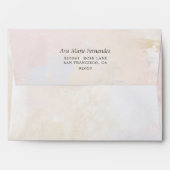 Blush Pink Floral Quinceañera Invitation Envelopes (Back (Top Flap))