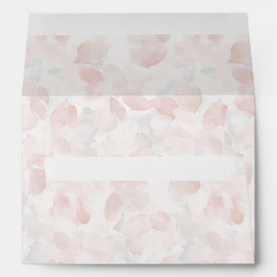 Blush Pink Floral Rose Petals Bridal Shower Envelope