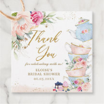 Blush Pink Floral Tea Party Baby Shower Birthday