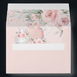Blush Pink Floral Tea Party Birthday Bridal Shower Envelope<br><div class="desc">Personalize these soft blush pink floral envelopes easily and quickly, simply click the Edit Using Design Tools button to further edit the text, change font styles and font colors. Featuring beautiful watercolor blush pink flowers and delicate greenery adorned teapot and tea cup. The images are movable, resizable, multipliable and removable....</div>