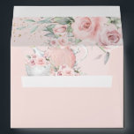 Blush Pink Floral Tea Party Birthday Bridal Shower Envelope<br><div class="desc">Personalize these soft blush pink floral envelopes easily and quickly, simply click the Edit Using Design Tools button to further edit the text, change font styles and font colors. Featuring beautiful watercolor blush pink flowers and delicate greenery adorned teapot and tea cup. The images are movable, resizable, multipliable and removable....</div>