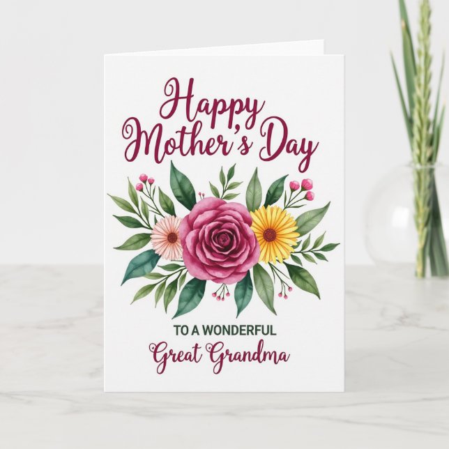 Blush Pink Floral Tribute Card (Front)