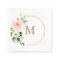 Blush Pink Floral Wedding Monogram Napkins