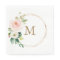 Blush Pink Floral Wedding Monogram Napkins