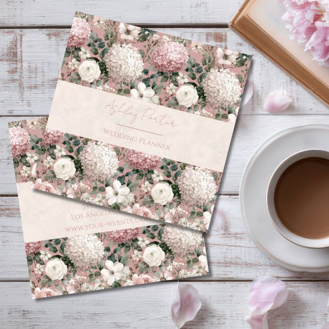 Blush Pink Floral Wedding Planner Business Card (Creator Uploaded)