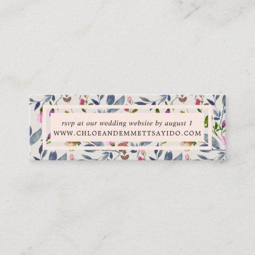 Blush Pink Floral Wedding Website RSVP Cards