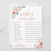 Moon Starts Hopes & Wishes Boy Baby Shower Card