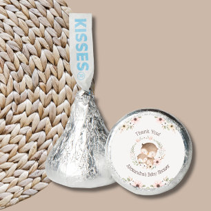 Blush Pink Floral Woodland Owl Baby Shower Favor