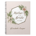 Blush Pink Floral Wreath Mother Of The Bride Notebook at Zazzle