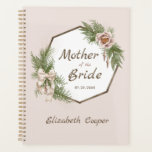 Blush Pink Floral Wreath Mother Of The Bride Planner at Zazzle