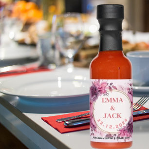 Blush Pink Flower   Bridal Names Elegant Wedding Hot Sauces