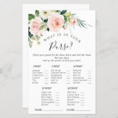 Blush Pink Flowers Watercolor Bridal Shower Game (Front/Back)