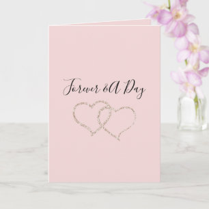 Blush Pink Forever Wedding Card